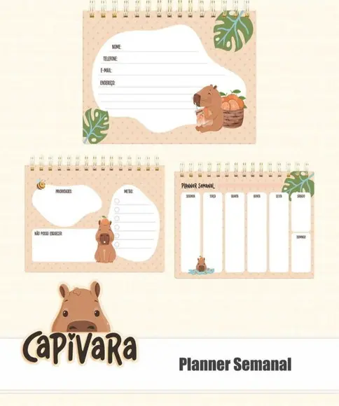 Planner Semanal Capivara