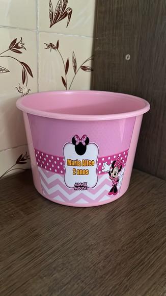 Balde de Pipoca Personalizado Minnie