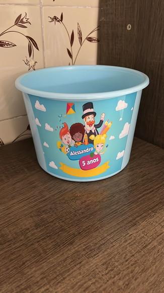Balde de Pipoca Personalizado Mundo Bita