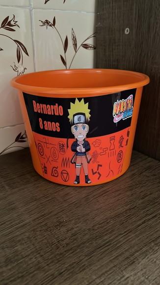 Balde de Pipoca Personalizado Naruto
