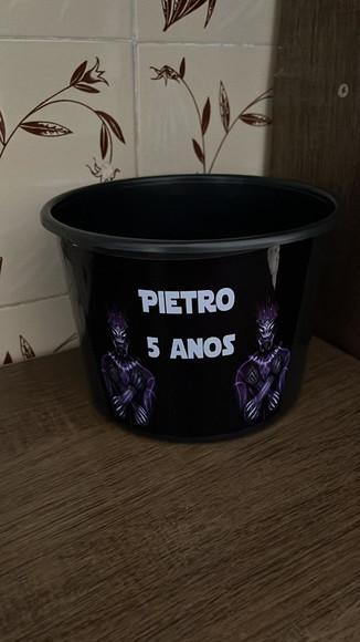 Balde de Pipoca Personalizado Pantera Negra