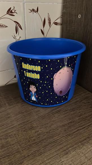 Balde de Pipoca Personalizado Pequeno Principe
