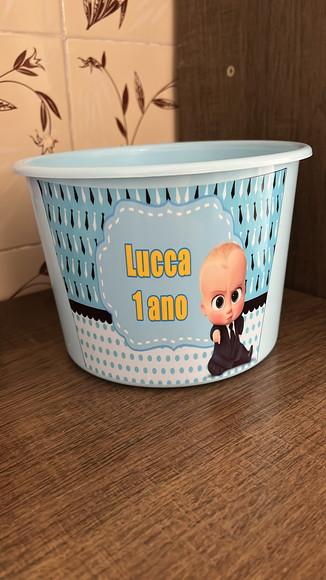 Balde de Pipoca Personalizado Poderoso Chefinho