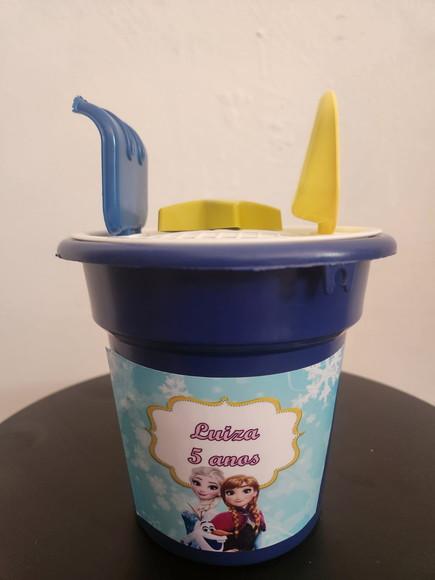 Balde de Praia Personalizado Frozen