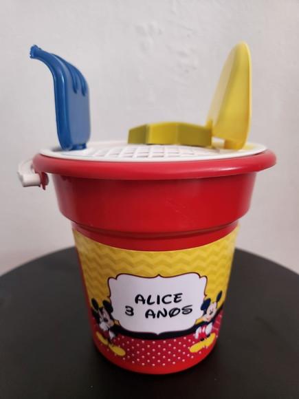 Balde de Praia Personalizado Mickey
