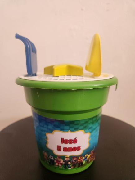Balde de Praia Personalizado Roblox