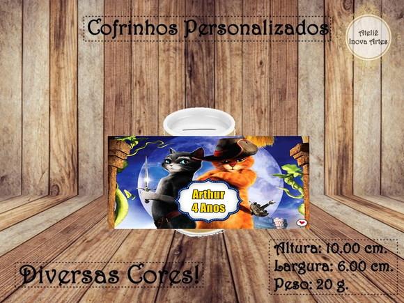 Cofrinho Personalizado Gato de Botas