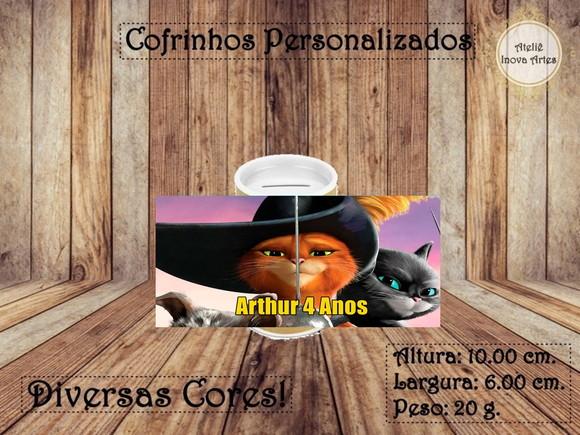 Cofrinho Personalizado Gato de Botas