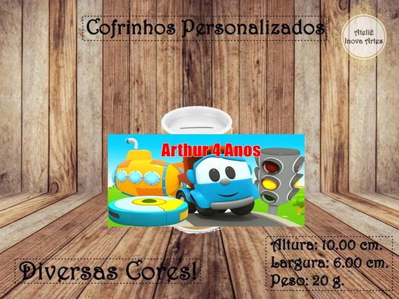 Cofrinho Personalizado Léo o Caminhão