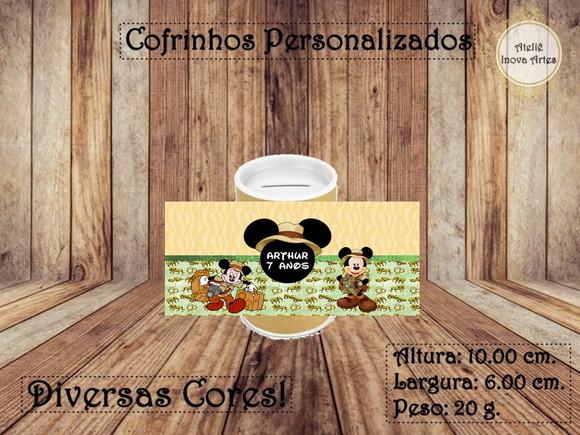 Cofrinho Personalizado Mickey Safari