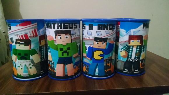 Cofrinho Personalizado Minecraft