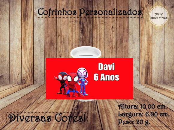 Cofrinho Personalizado Spidey e Seus Amigos Espetaculares