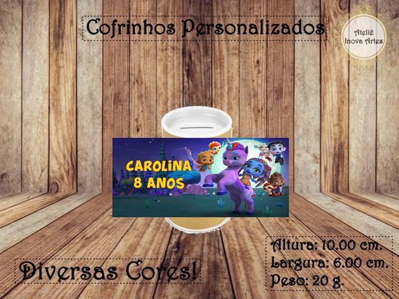 Cofrinho Personalizado Super Monstros em Ação