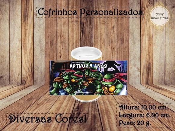 Cofrinho Personalizado Tartarugas Ninjas