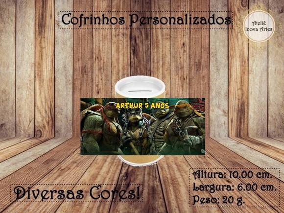 Cofrinho Personalizado Tartarugas Ninjas
