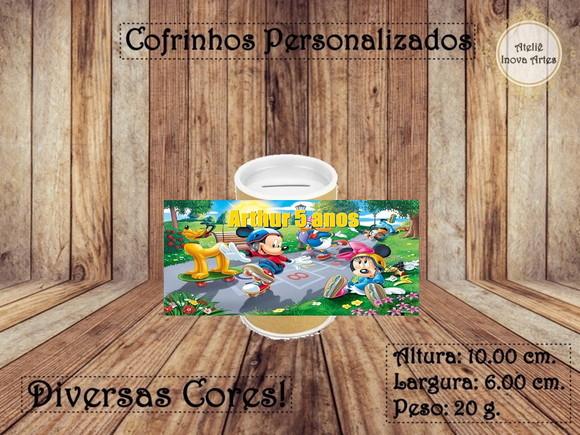 Cofrinho Personalizado Turma do Mickey