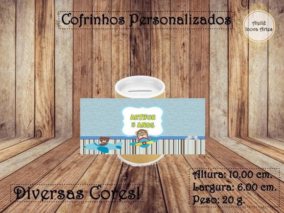 Cofrinho Personalizado Ursinho Aviador