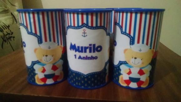 Cofrinho Personalizado Ursinho Marinheiro