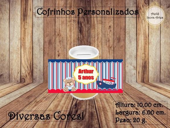 Cofrinho Personalizado Ursinho Marinheiro