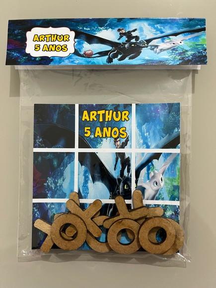 Jogo da Velha Personalizado Como Treinar o Seu Dragão