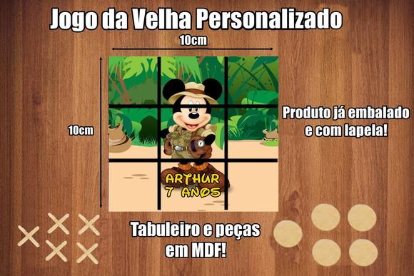 Jogo da Velha Personalizado Mickey Safari