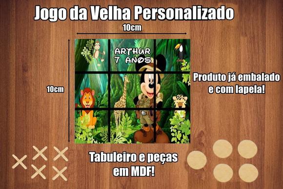 Jogo da Velha Personalizado Mickey Safari