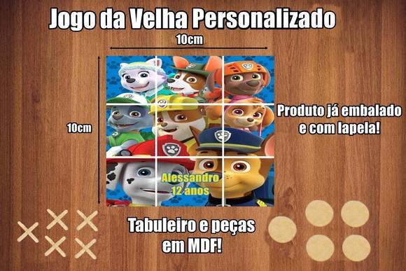Jogo da Velha Personalizado Patrulha Canina