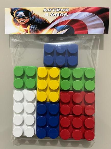 Kit Bloco de Montar Personalizado Capitão América