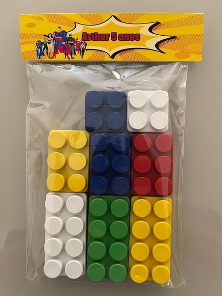 Kit Bloco de Montar Personalizado Liga da Justiça