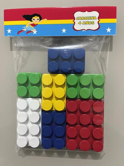 Kit Bloco de Montar Personalizado Mulher Maravilha