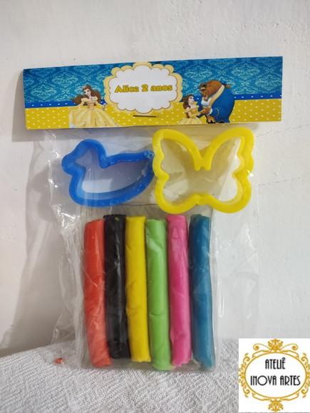 Kit Massinha Personalizada Bela e a Fera