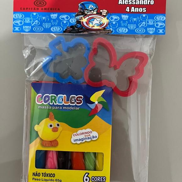 Kit Massinha Personalizada Capitão América