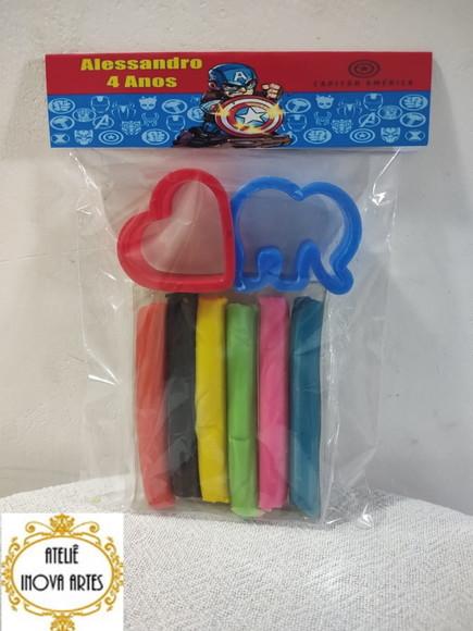 Kit Massinha Personalizada Capitão América