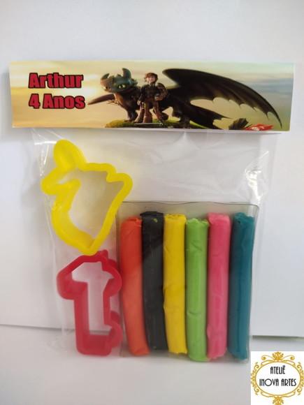 Kit Massinha Personalizada Como Treinar Seu Dragão