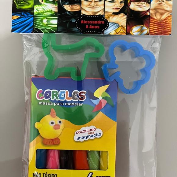 Kit Massinha Personalizada Liga da Justiça