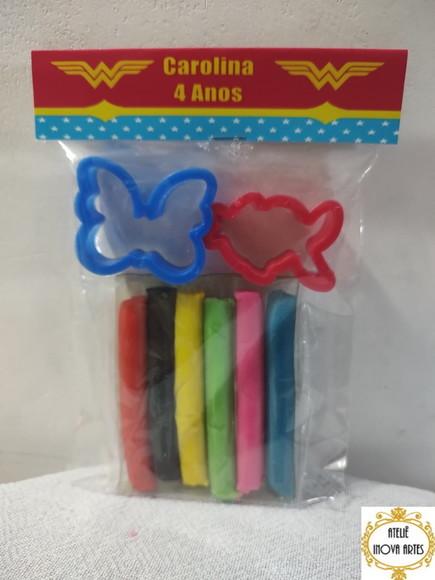 Kit Massinha Personalizada Mulher Maravilha