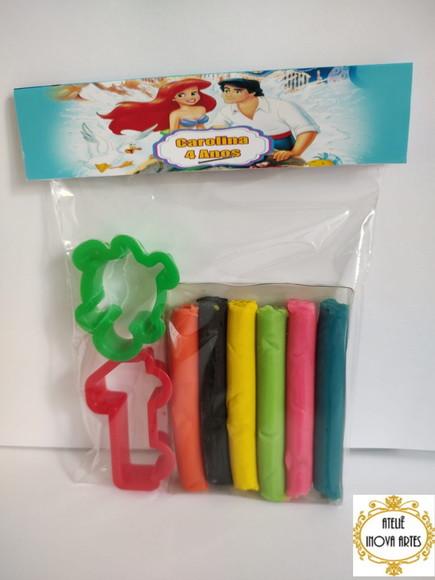 Kit Massinha Personalizada Pequena Sereia