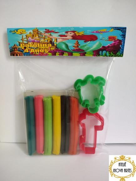Kit Massinha Personalizada Pequena Sereia