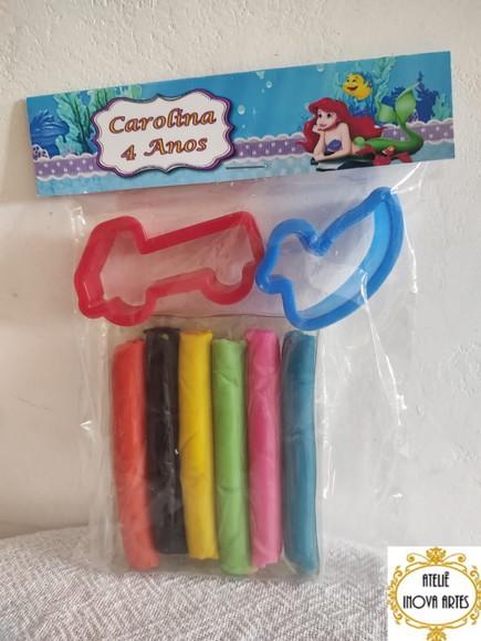 Kit Massinha Personalizada Pequena Sereia