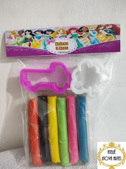 Kit Massinha Personalizada Princesas Disney