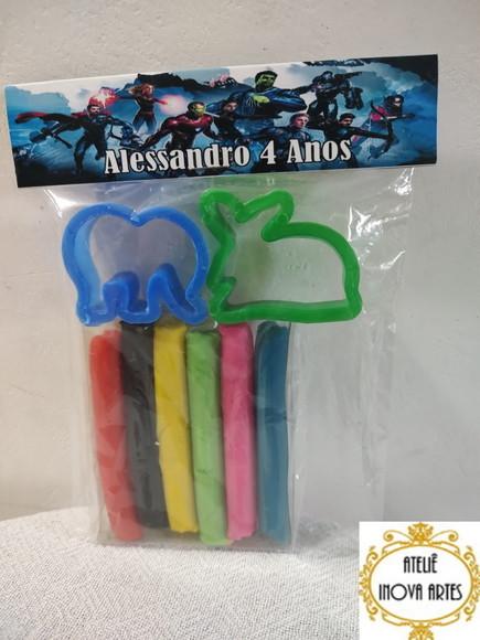 Kit Massinha Personalizada Vingadores