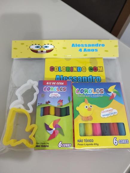Kit para Colorir + Kit Massinha Bob Esponja