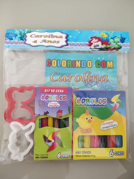 Kit para Colorir + Kit Massinha Pequena Sereia