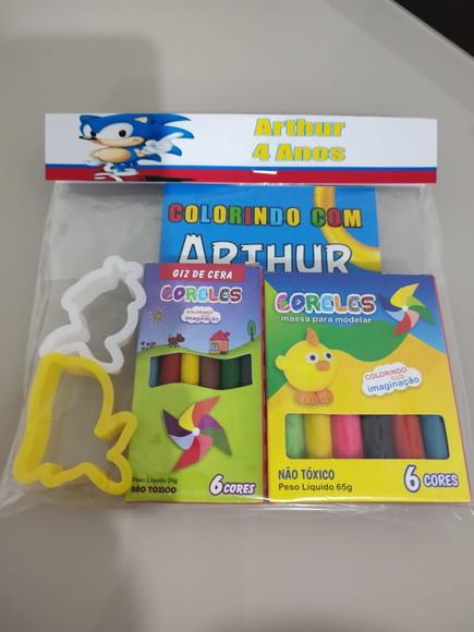 Kit para Colorir + Kit Massinha Sonic