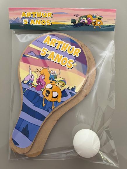 Kit Raquete para Ping Pong Personalizada Hora da Aventura
