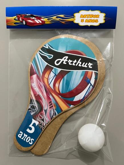 Kit Raquete para Ping Pong Personalizada Hot Wheels