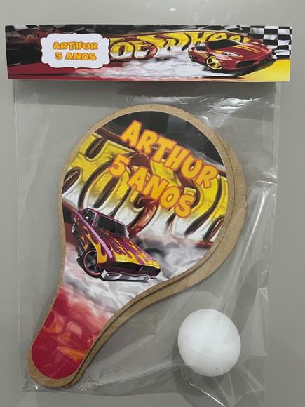 Kit Raquete para Ping Pong Personalizada Hot Wheels