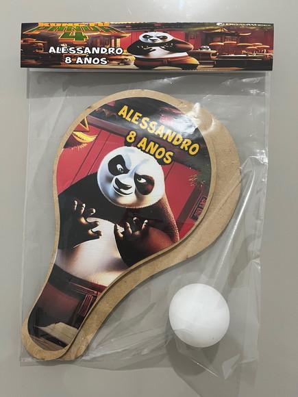 Kit Raquete para Ping Pong Personalizada Kung Fu Panda
