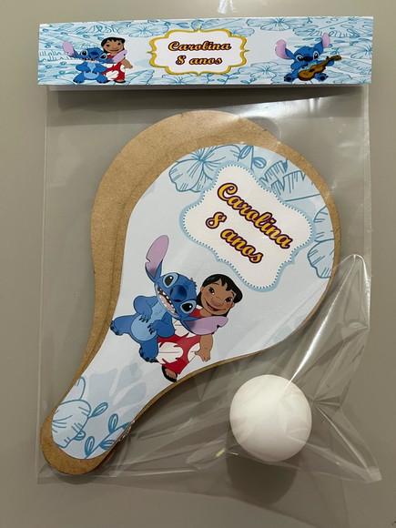 Kit Raquete para Ping Pong Personalizada Lilo e Stitch