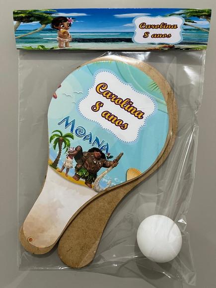 Kit Raquete para Ping Pong Personalizada Moana
